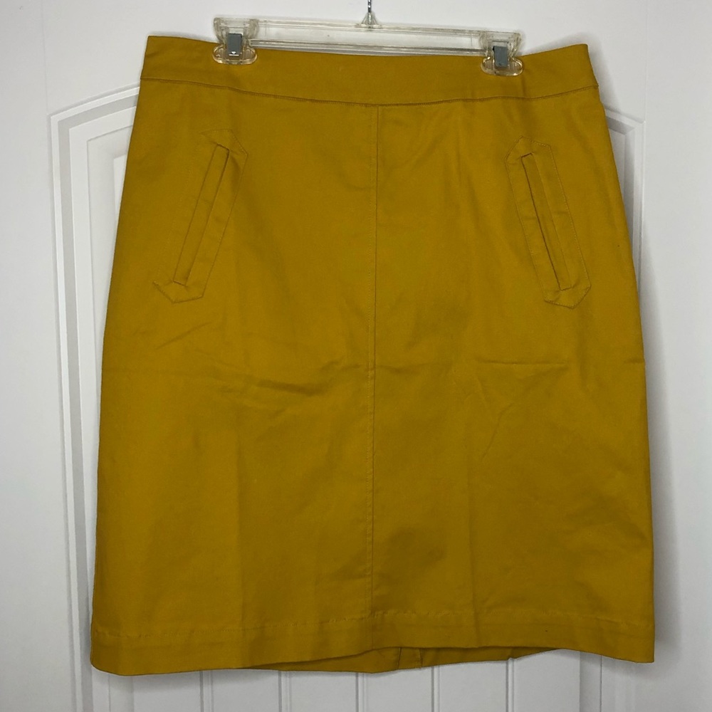 Mustard Yellow Skirt with Pockets